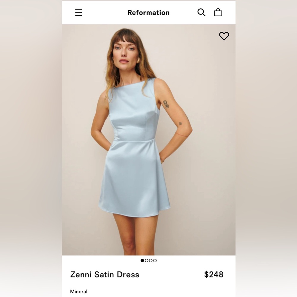 Mineral Zenni Satin Reformation dress.